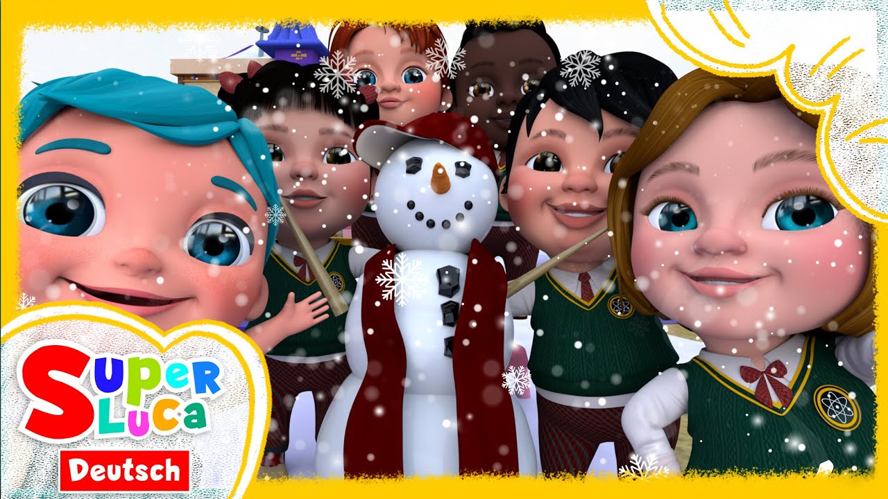 Der Schneemann und seine Abenteuer | Kinderreime für Kinder | Tanzlieder  |  Super Luca Deutsch