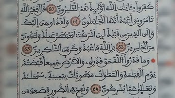 سورة الزمر الآية من ٦١ الى ٦٤ (61~64)