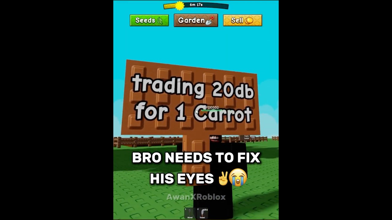 bro need carrot #roblox #growagarden