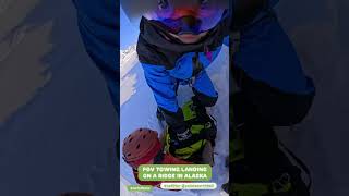 POV tow-in landing in Alaska #heliski