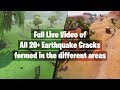 All 20+ Earthquake Cracks that formed in the fortnite map | Fortnite FHD Video