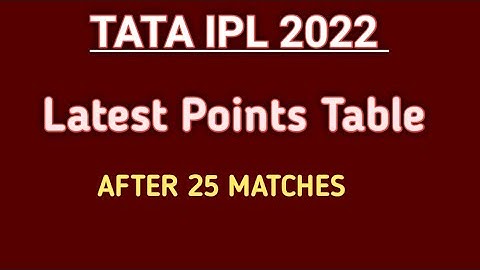 IPL Points Table 2022 Today | KKR vs SRH After Match 25 Points Table Ipl 2022 points table today