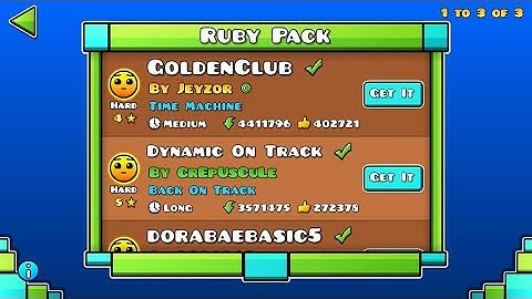 Geometry Dash| Map Packs: Ruby Pack