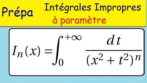 Intégration -les intégrales à paramètre -convergence et calcul de intégrale  -MP-PC-PSI-