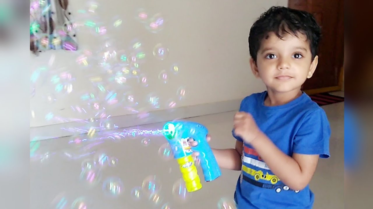 Bubble Gun for kids with light and sound l battery operated bubble gun