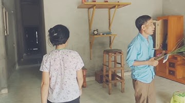 Tục lệ thầy mo làm phép quét nhà đuổi ma của dân tộc giáy | Anh Duyên vlog