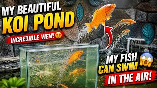My Fish Can Swim in the Air! 😱🐟 | Amazing Koi Pond Setup