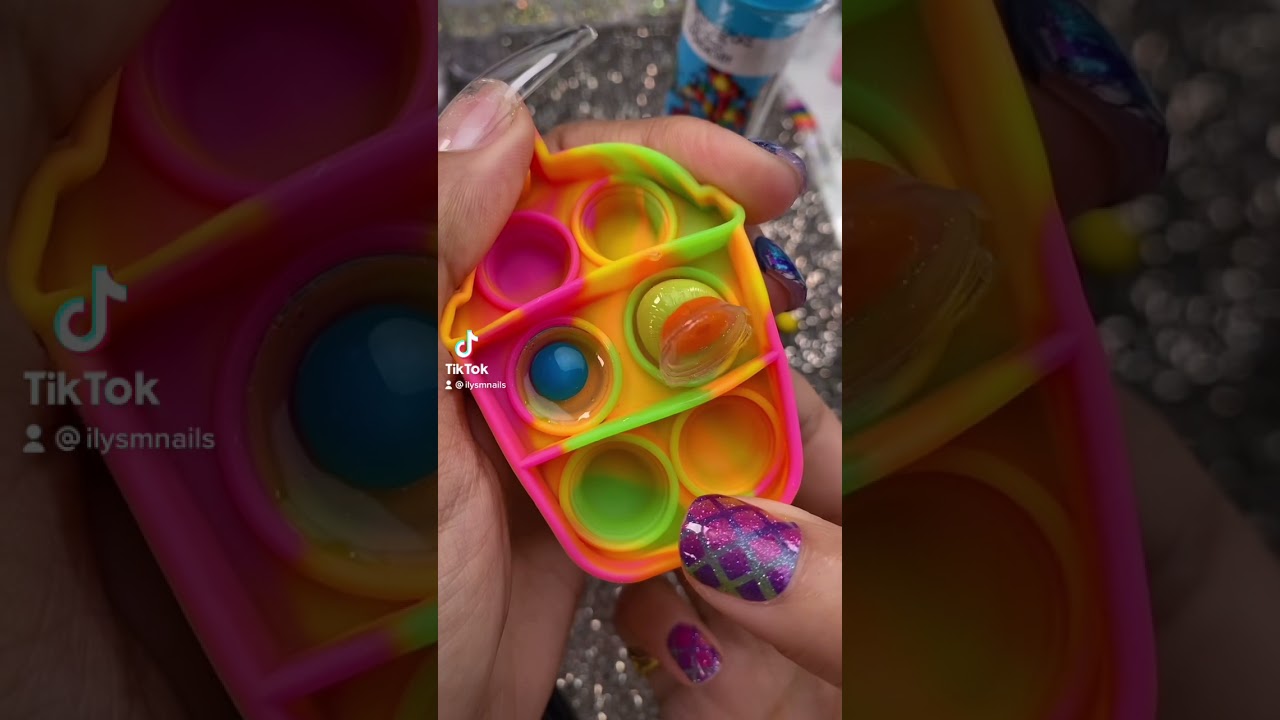 Pop It Fidget Nail With M M Chocolate Shorts Nails Youtube