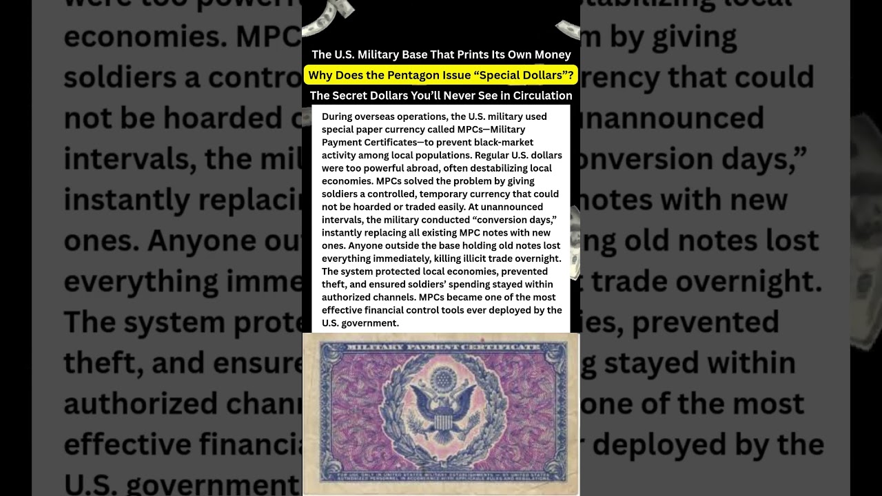 The US  Military Base That Prints Its Own Money 