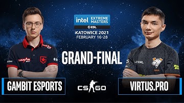 CS:GO - Gambit Esports vs. Virtus.pro [Dust2] Map 2 - IEM Katowice 2021 - Grand-Final