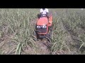 Kubota A211 mini tractor tilling with Sakthiman forward and reverse rotavator