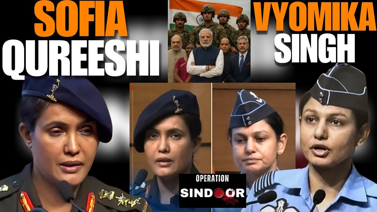 At India's Briefing On Operation Sindoor 2 Women Officers Take Lead Colonel Sofia and WG CDR VYOMIKA