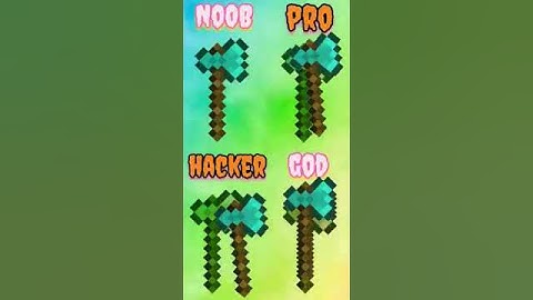 #minecraft noob vs pro vs hacker vs God