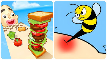 Sandwich Runner vs Help Me Tricky Puzzle - (Freeplay, ASMR Game), All Max Level