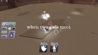 when two gods meet. (blade ball) Resimi