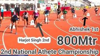 Abhishek Vs Harjot Singh Ll 800Mtr 2Nd U23 National Athete Championship Ll