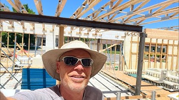 DIY lessons from steel beam and open web floor trusses installation on a 48’ tall #icf home build