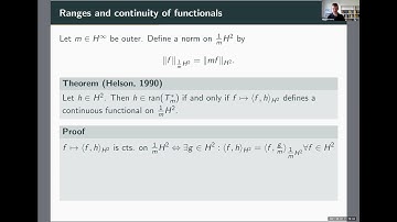 2TART "Common range of co-analytic Toeplitz operators in the Drury Arveson space" Michael Hartz