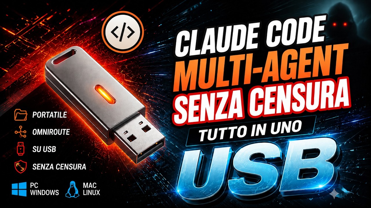 Claude Code su CHIAVETTA USB: Multi-Agent + Risponde Dove ChatGPT Si Rifiuta!