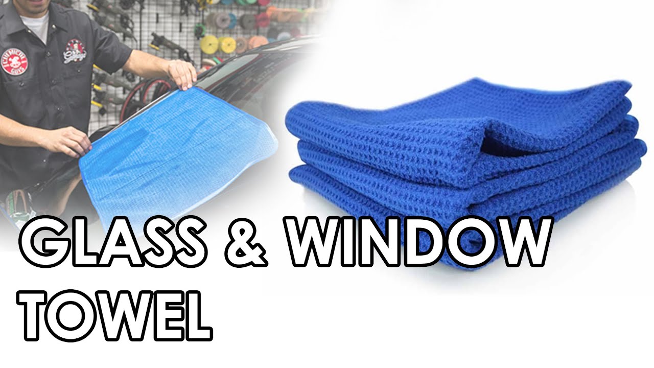 Glass And Window Waffle Weave Towel (Blue) - Chemical Guys Car Care