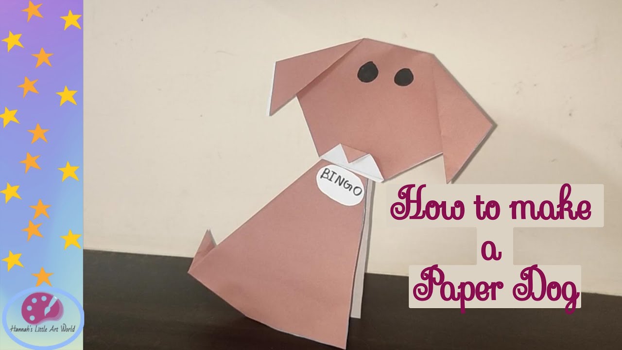 How to make a Paper Dog easy [For Kids] artbykids YouTube