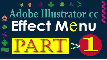 Effect Menu | Adobe Illustrator CC Bangla Tutorial. Part_1