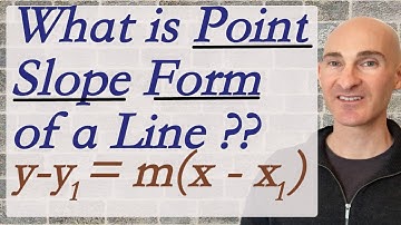 Point Slope Form of a Line - How to Write