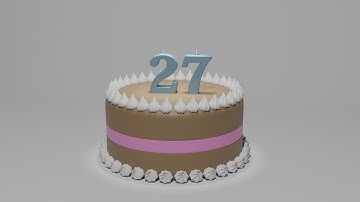 Blender 3D - Birthday Cake Animation