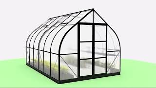 9x14 ClimaPod Virtue Black HD Complete Kit with beds and plants inside Survey