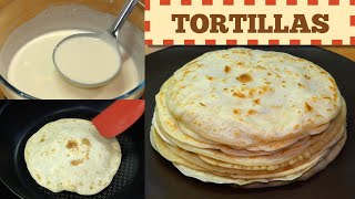 5-Minutes Liquid Dough Tortillas | No Kneading! No Yeast! No Oven! Quick And Easy Tortilla Recipe