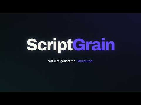 Scriptgrain product demo video thumbnail - Scriptgrain tutorial or review