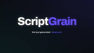 Scriptgrain product demo