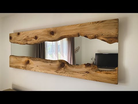 Transformation d&rsquo;un simple miroir Ikea (Live edge mirror)
