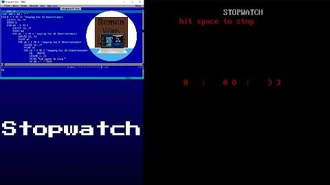 Making Stopwatch in QBASIC