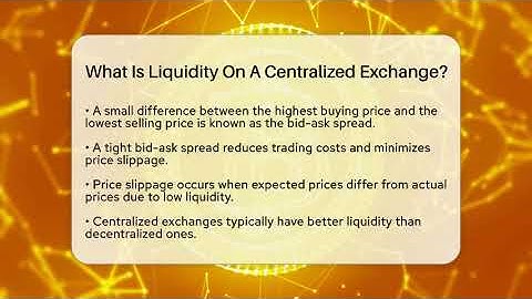 What Is Liquidity On A Centralized Exchange? - CryptoBasics360.com