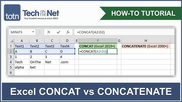 How to use the CONCAT function in Excel (vs the CONCATENATE function)