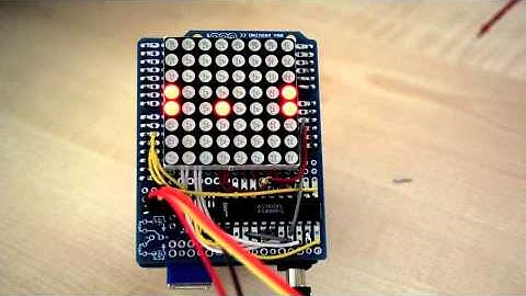 8x8 LED Matrix Pong - #adafruit6secs