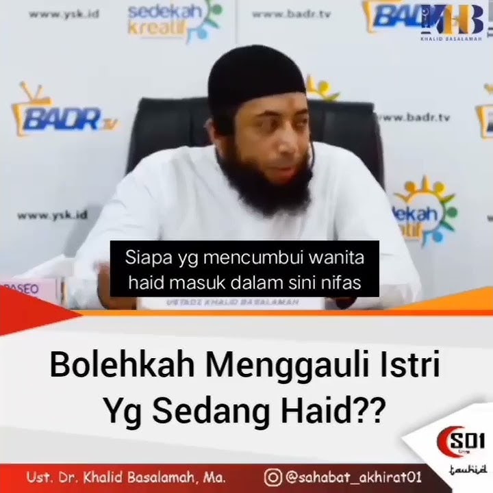 Bolehkah menggauli istri yang sedang haid ||By Ustadz Khalid Basalamah