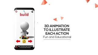 Action Words: 3D Animated Flash Cards - Great Preschool Game screenshot 1