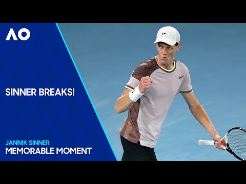 Crowd Goes Crazy as Sinner Breaks Medvedev's Serve in Fifth Set | Australian Open 2024