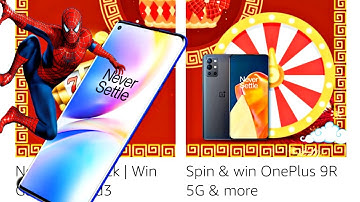 One Plus 9R 5G Spin and Win - Amazon Welcome 2022 January Edition Quiz Answers Today