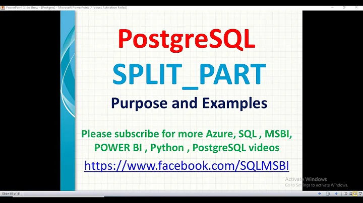 Postgresql Tutorials | Split_Part in Postgresql | postgresql string split examples