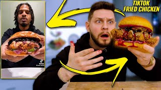 Making The VIRAL TikTok Blueberry Fried Chicken Sandwich! (It&#39;s INCREDIBLE)