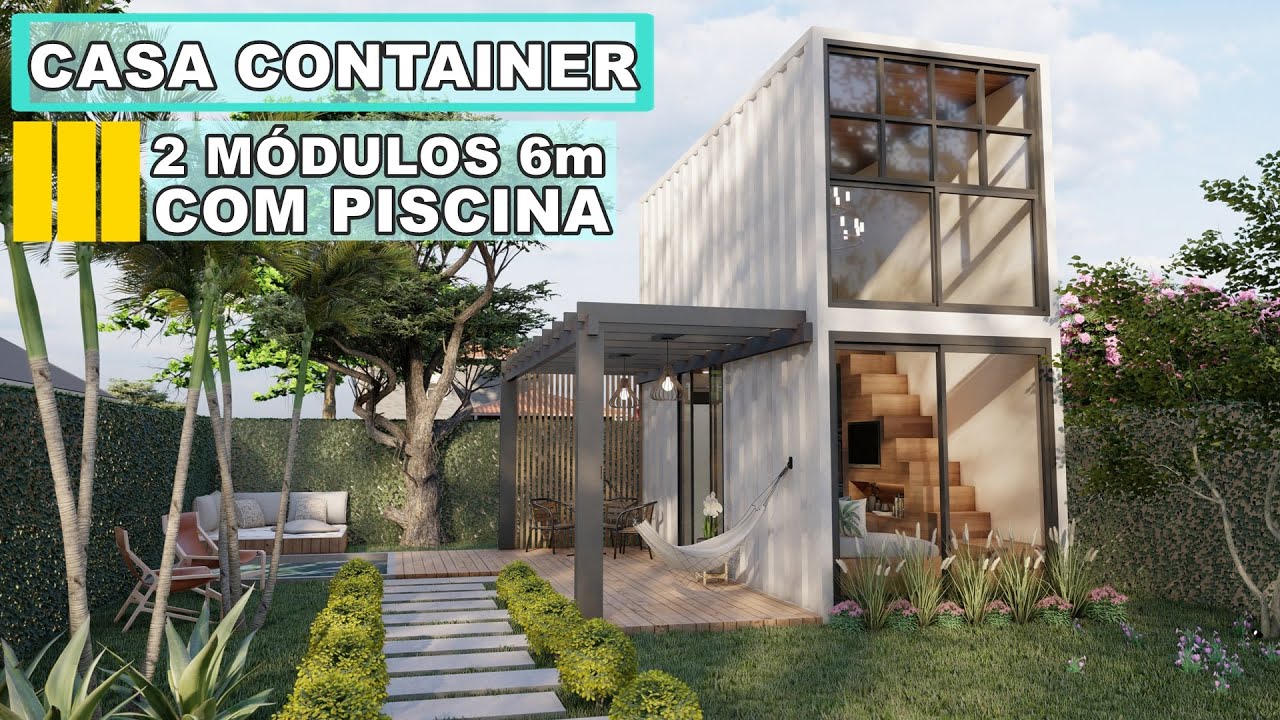 Casa container Loft | PÉ DIREITO DUPLO | Dois de 6 metros. - YouTube