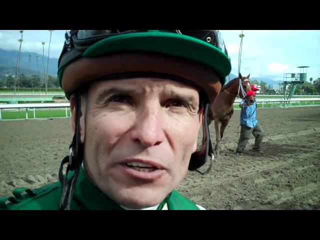 Interview with Jockey Pat Valenzuela After First Race on Opening Day class=