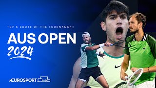 Alcaraz, Medvedev & more! 🤩 | Men's Top 5 shots of the tournament 🏆 | 🇦🇺 Australian Open 2024