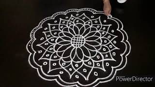 Varalakshmi Vratham Special Flower Rangoli Design by Tamil Kolangal