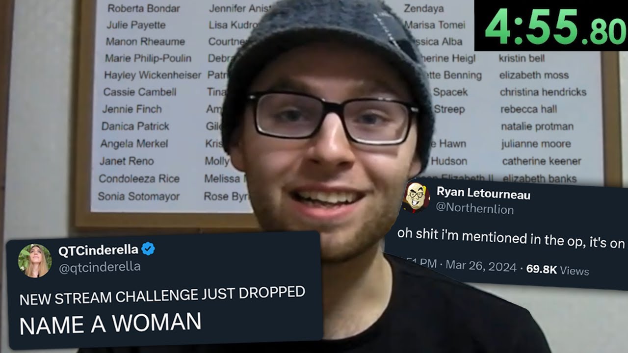 Northernlion attempts the 'Name 100 Women' Challenge