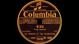 Nina (tango instrumental, 5 de octubre de 1932) – Du Perron y sus argentinos