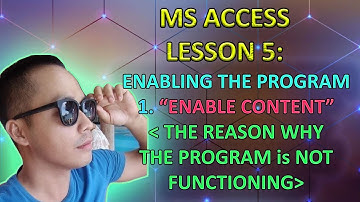 MS ACCESS ( ENABLE CONTENT )